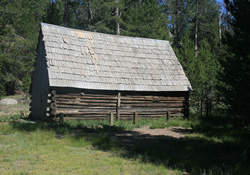 Side view of barn